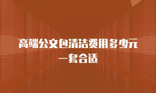 高端公文包清洁费用多少元一套合适