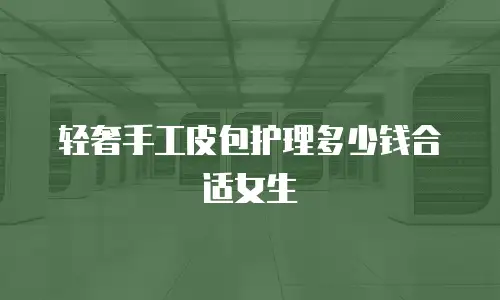 轻奢手工皮包护理多少钱合适女生