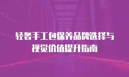 轻奢手工包保养品牌选择与视觉价值提升指南