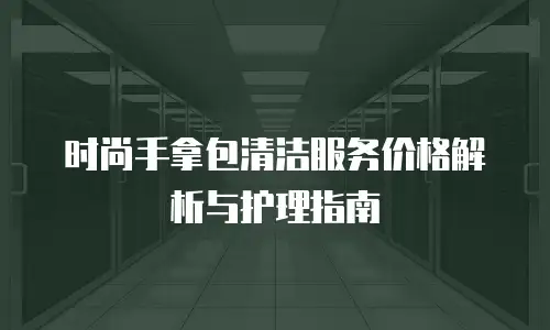 时尚手拿包清洁服务价格解析与护理指南
