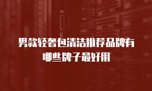 男款轻奢包清洁推荐品牌有哪些牌子最好用