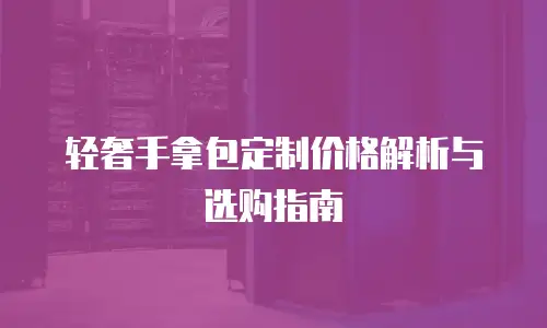 轻奢手拿包定制价格解析与选购指南
