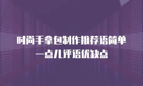 时尚手拿包制作推荐语简单一点儿评语优缺点