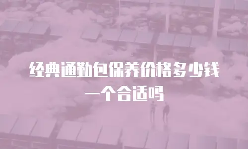 经典通勤包保养价格多少钱一个合适吗