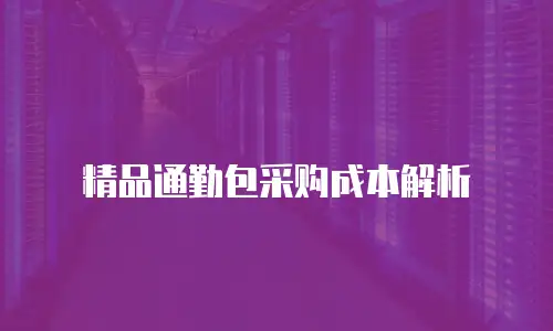 精品通勤包采购成本解析