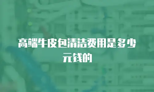 高端牛皮包清洁费用是多少元钱的