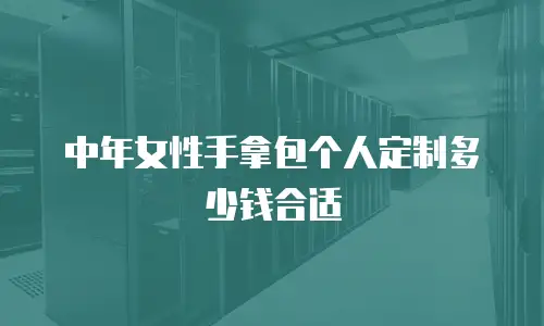 中年女性手拿包个人定制多少钱合适