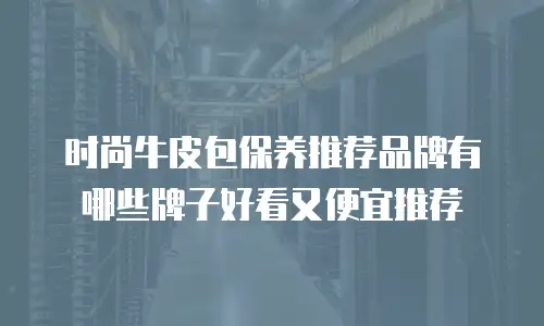 时尚牛皮包保养推荐品牌有哪些牌子好看又便宜推荐