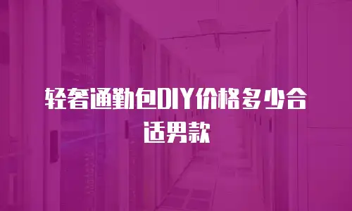 轻奢通勤包DIY价格多少合适男款