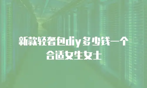 新款轻奢包diy多少钱一个合适女生女士