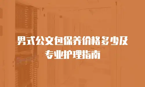 男式公文包保养价格多少及专业护理指南