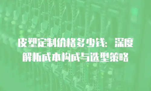 皮塑定制价格多少钱：深度解析成本构成与选型策略