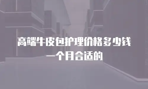 高端牛皮包护理价格多少钱一个月合适的