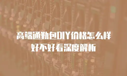高端通勤包DIY价格怎么样好不好看深度解析