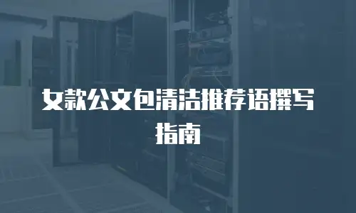 女款公文包清洁推荐语撰写指南