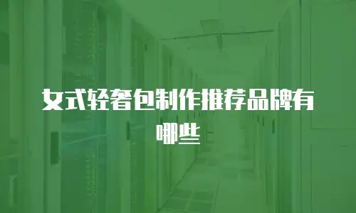 女式轻奢包制作推荐品牌有哪些
