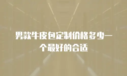 男款牛皮包定制价格多少一个最好的合适