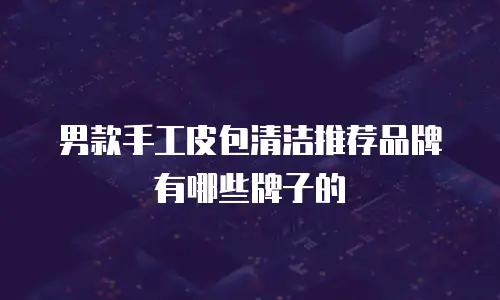 男款手工皮包清洁推荐品牌有哪些牌子的