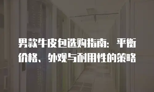 男款牛皮包选购指南：平衡价格、外观与耐用性的策略
