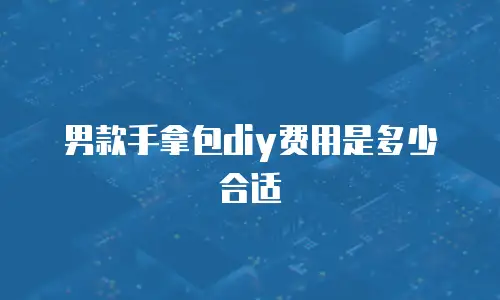 男款手拿包diy费用是多少合适