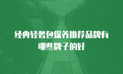 经典轻奢包保养推荐品牌有哪些牌子的好