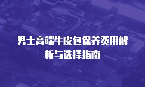 男士高端牛皮包保养费用解析与选择指南