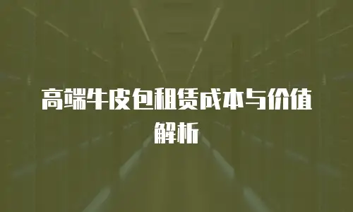 高端牛皮包租赁成本与价值解析