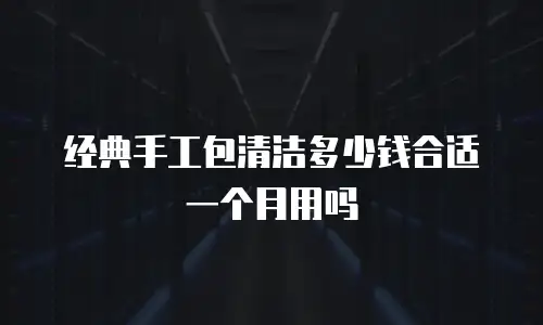 经典手工包清洁多少钱合适一个月用吗