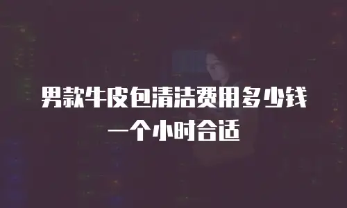 男款牛皮包清洁费用多少钱一个小时合适