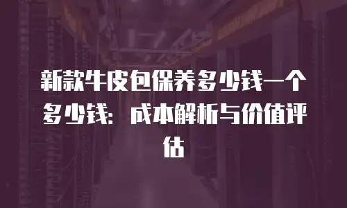新款牛皮包保养多少钱一个多少钱：成本解析与价值评估