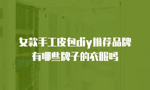女款手工皮包diy推荐品牌有哪些牌子的衣服吗