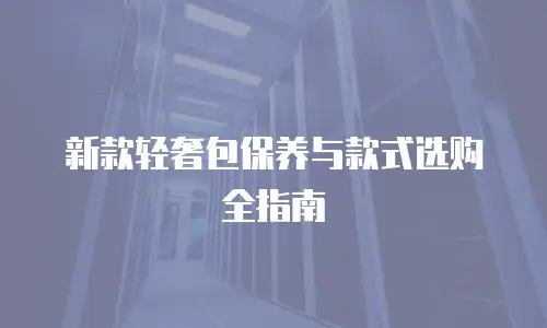 新款轻奢包保养与款式选购全指南