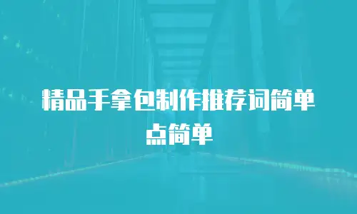 精品手拿包制作推荐词简单点简单