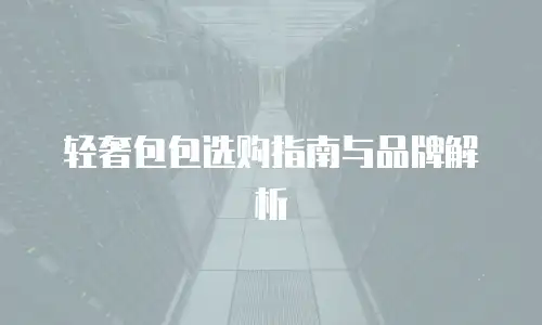 轻奢包包选购指南与品牌解析