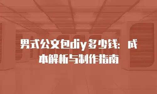 男式公文包diy多少钱：成本解析与制作指南