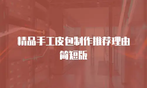精品手工皮包制作推荐理由简短版