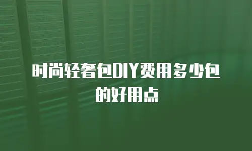 时尚轻奢包DIY费用多少包的好用点