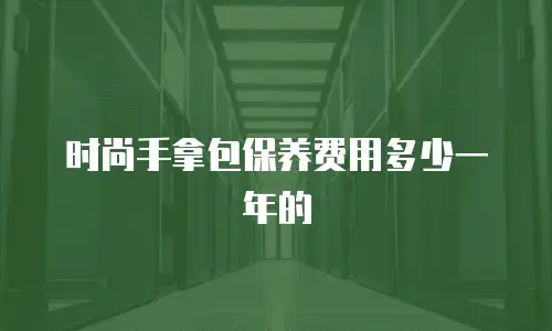 时尚手拿包保养费用多少一年的