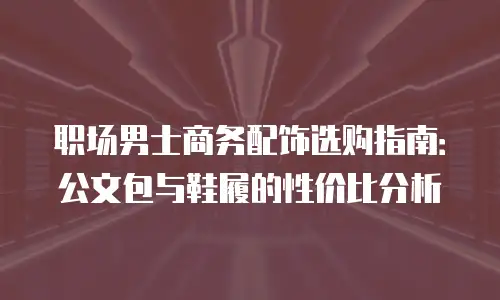 职场男士商务配饰选购指南：公文包与鞋履的性价比分析
