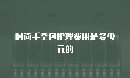 时尚手拿包护理费用是多少元的