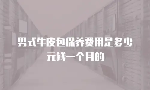 男式牛皮包保养费用是多少元钱一个月的