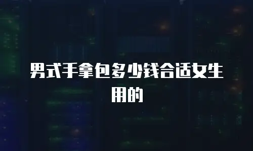 男式手拿包多少钱合适女生用的