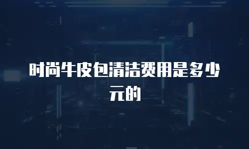 时尚牛皮包清洁费用是多少元的