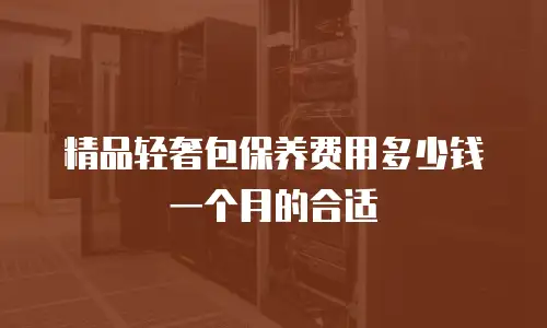精品轻奢包保养费用多少钱一个月的合适