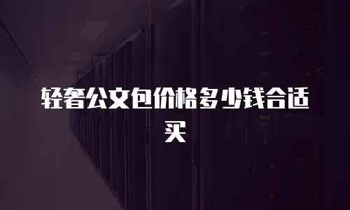 轻奢公文包价格多少钱合适买