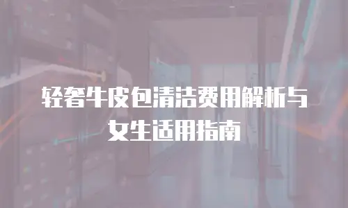 轻奢牛皮包清洁费用解析与女生适用指南