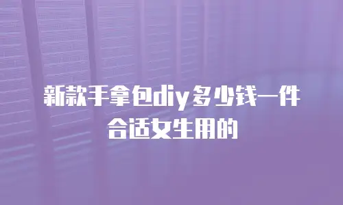 新款手拿包diy多少钱一件合适女生用的