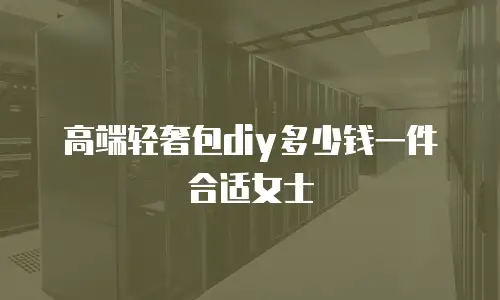 高端轻奢包diy多少钱一件合适女士