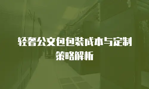 轻奢公文包包装成本与定制策略解析