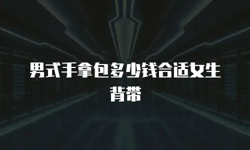 男式手拿包多少钱合适女生背带